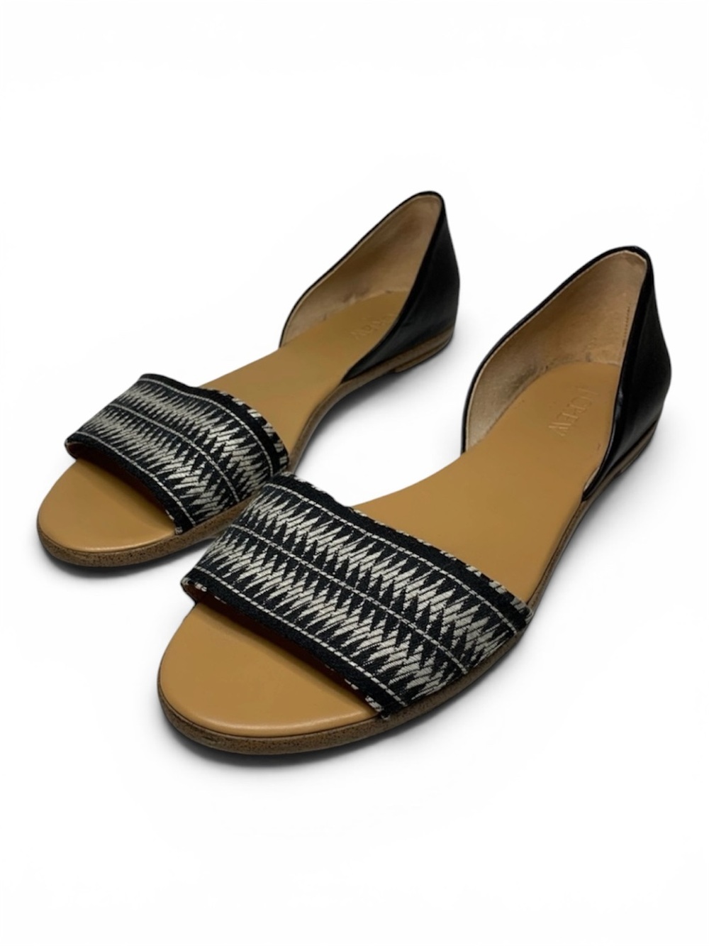 J. Crew Factory Morgan Woven D’Orsay Flats Black 6.5
